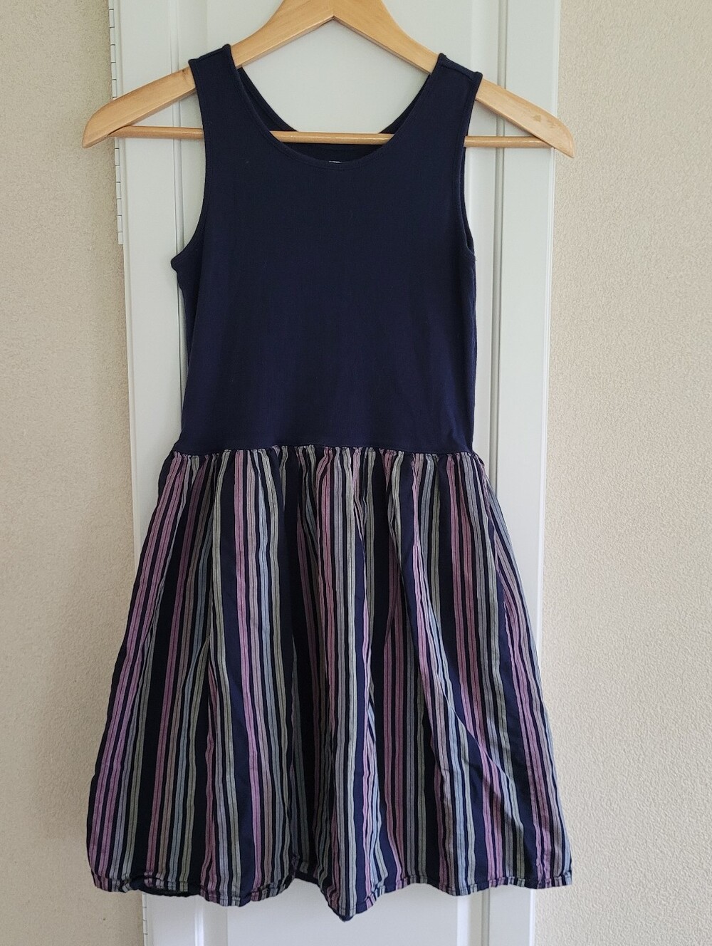 Gap Kids Navy Blue Mixed Media Tank Dress Size XXL 14-16